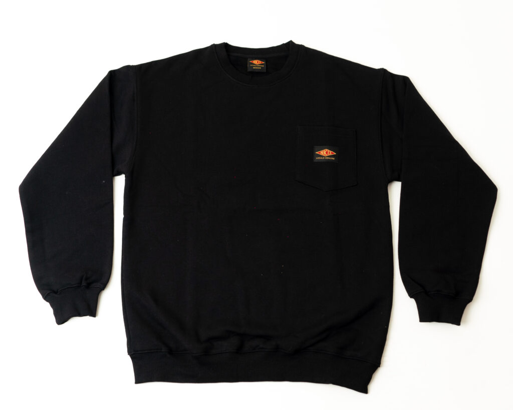 Crewneck Wovend Black
