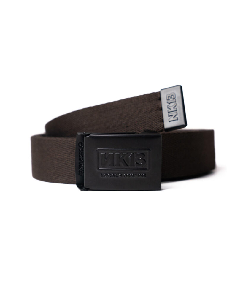 Webbing Belt Blockhdemb Brown